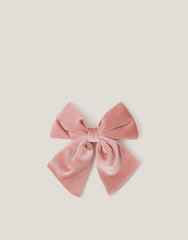 Luxe Velvet Bow Hair Clip Pink