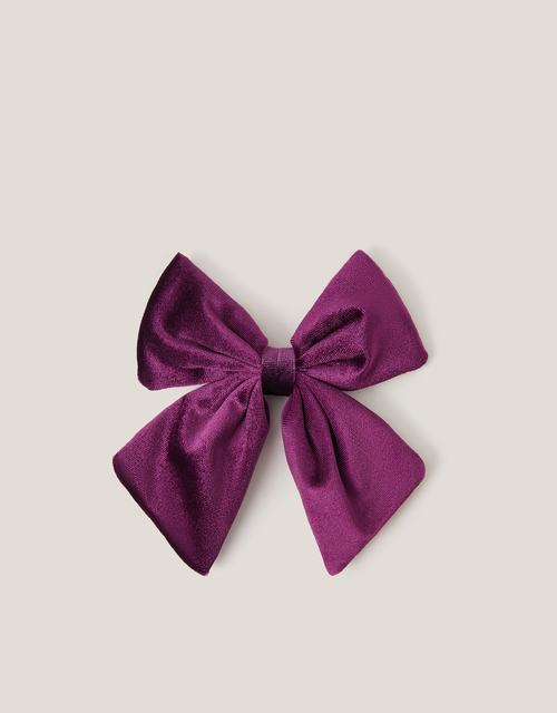 Luxe Velvet Bow Hair Clip Pink