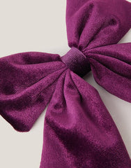 Luxe Velvet Bow Hair Clip Pink