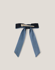 Jewel Velvet Ribbon Bow Hair Clip