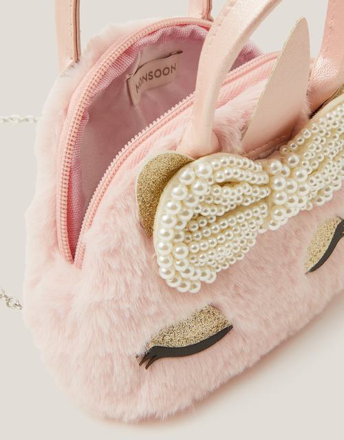 Fluffy Bow Unicorn Handbag