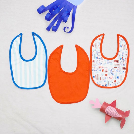 Fun in the ocean pack of 3 bibs | Bibs & Towels | The nest clothing