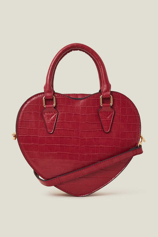 Faux Leather Heart Crossbody Bag