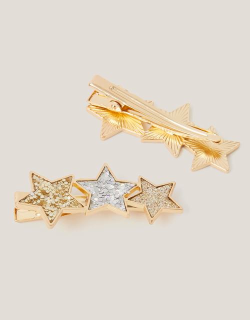 2-Pack Glitter Star Hair Clips