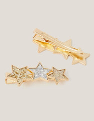 2-Pack Glitter Star Hair Clips