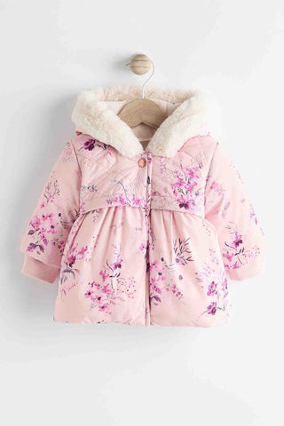 Pink Floral Baby Hooded Puffer Coat | Hoodies | next, <p>Pink Floral Baby Hooded Puffer Coat</p>. We delivery across Pakistan