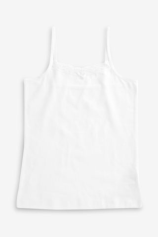 White 5 Pack Strappy Cami Vests NEXT UK