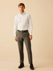 White Penny Collar Easy Care Single Cuff Smart Shirt