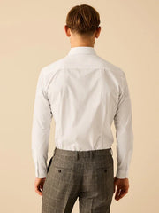 White Penny Collar Easy Care Single Cuff Smart Shirt