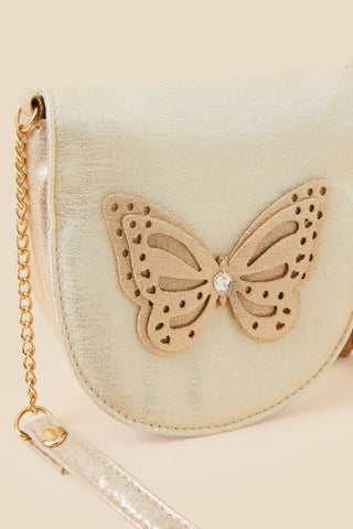 Girls Butterfly Embellished Bag