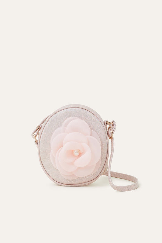 Kids Pearly Flower Round Bag ACCESSORIZE