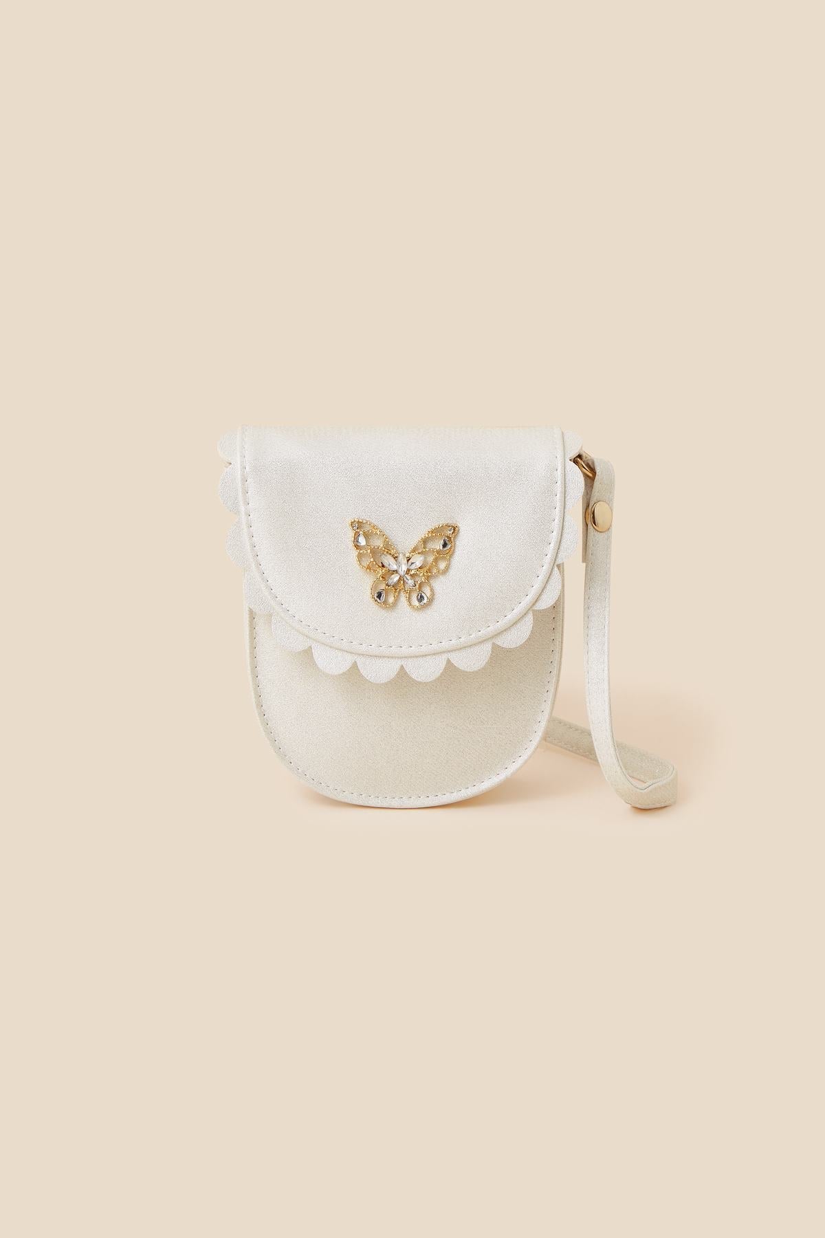 Girls Scallop Edge Butterfly Cross-Body Bag