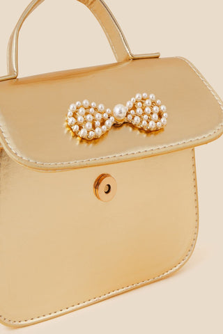 Kids Pearl Bow Bag