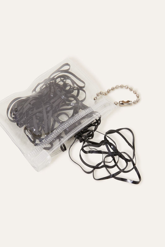 50 X Clear Mini Elastic Hair Band Set ACCESSORIZE