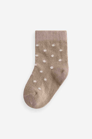 Neutral star stripe Baby Socks 7 Pack