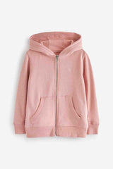 Pink Zip Through Hoodie