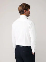 White Textured/Black Bow Tie Slim Fit Single Cuff Shirt And Bow Tie Pack
