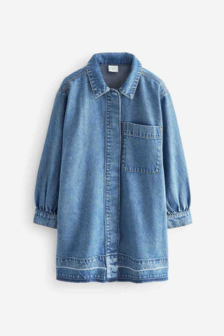 Blue Denim Shirt Dress