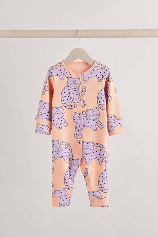 Lilac Purple Baby Footless Sleepsuits 3 Pack
