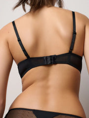 Black A-DD Push Up Padded Balcony Bra