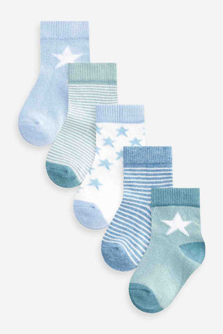 Blue/Green Baby Socks 5 Pack | Socks | next, <p>Blue/Green Baby Socks 5 Pack</p>. We delivery across Pakistan