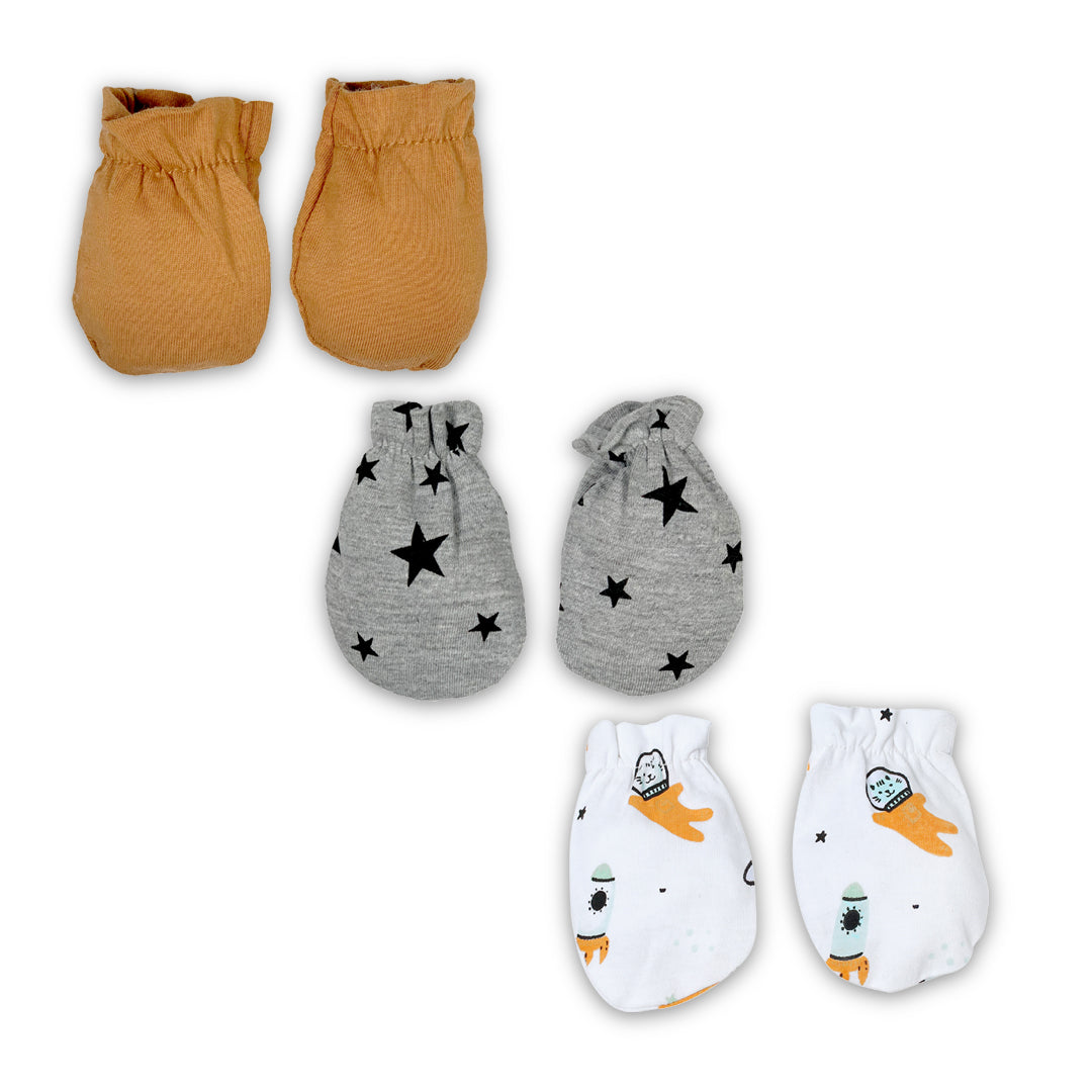 Off to the moon mittens pack of 3 | Socks & Caps | The nest clothing