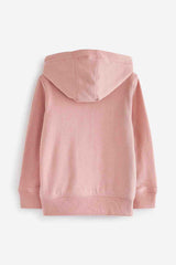 Pink Zip Through Hoodie