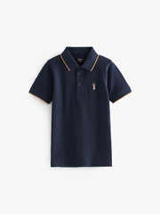 Stag Navy Blue Short Sleeve Polo Shirt (3-16yrs)