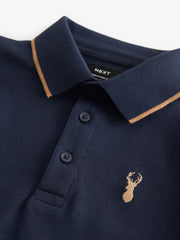 Stag Navy Blue Short Sleeve Polo Shirt (3-16yrs)