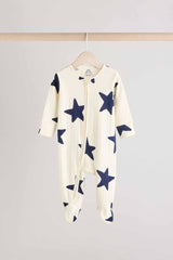 Navy Star Sleepsuits 3 Pack