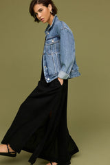Mid Blue Oversized Denim Trucker 100% Cotton Jacket