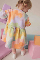 Lilac Rainbow Long Sleeve Jumper Dress