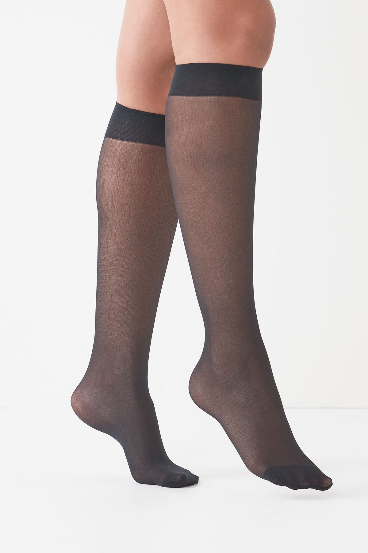 Black 20 Denier Knee High Socks 5 Pack