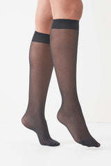 Black 20 Denier Knee High Socks 5 Pack