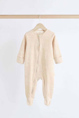 Neutral Baby Bear 100% Cotton Sleepsuits 3 Pack