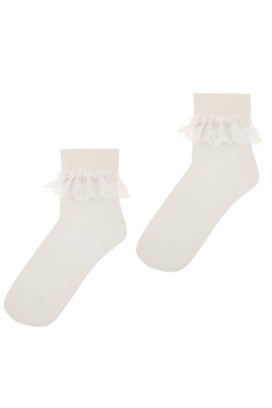 Olivia Bow Lace Sock Monsoon UK