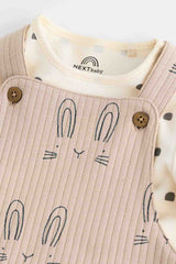 Black & White Jersey Baby Dungaree and Bodysuit Set