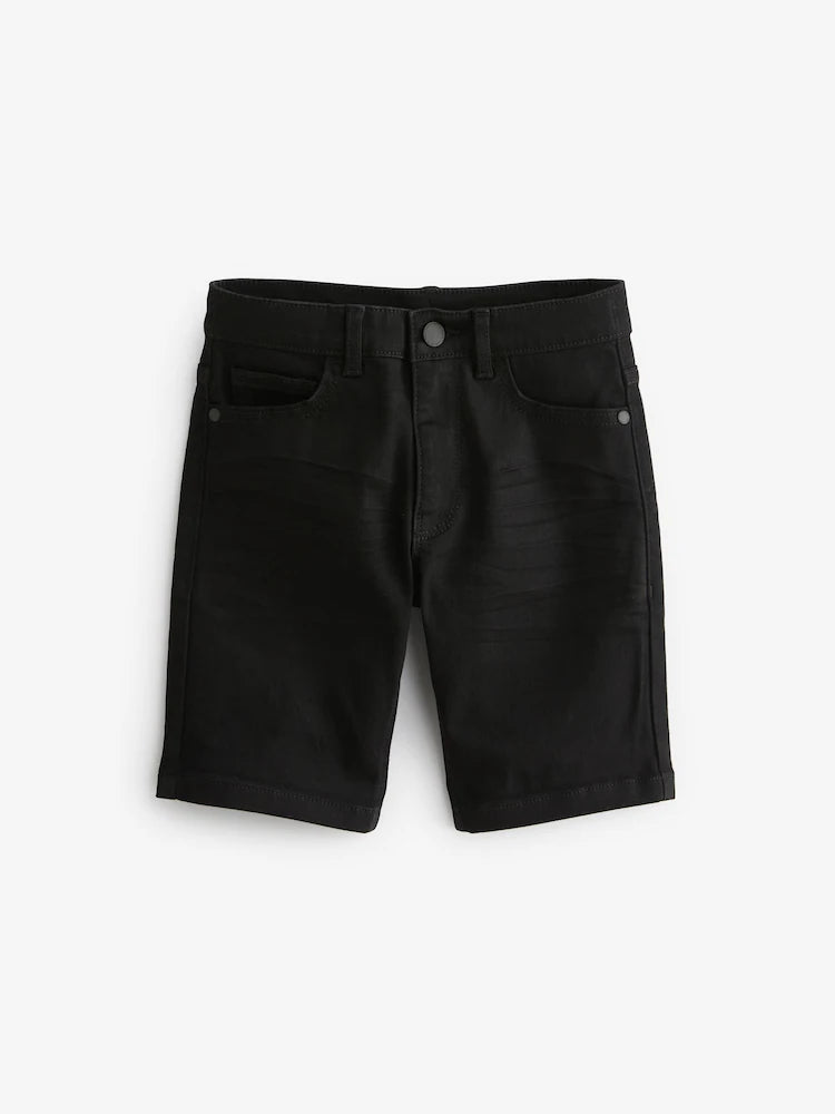 Black Single Denim Shorts (3-16yrs)