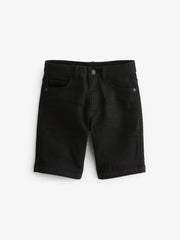 Black Single Denim Shorts (3-16yrs)