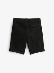 Black Single Denim Shorts (3-16yrs)