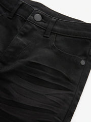 Black Single Denim Shorts (3-16yrs)
