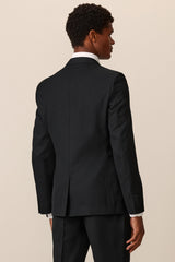 Black Slim Fit Textured Suit Jacket