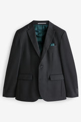 Black Slim Fit Textured Suit Jacket