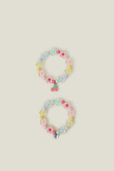 2-Pack Beaded Flower Bracelets