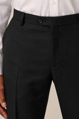 Black Slim Fit Textured Suit Trousers