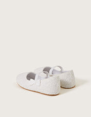 Baby Lace Bow Walker Shoes Ivory