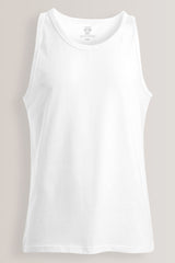 White 100% Cotton Layering Vests 5 Pack