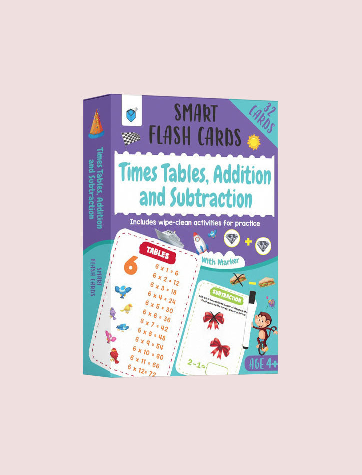 SMART FLASH CARDS-TIMES TABLES, ADDITION AND SUBTRACTION