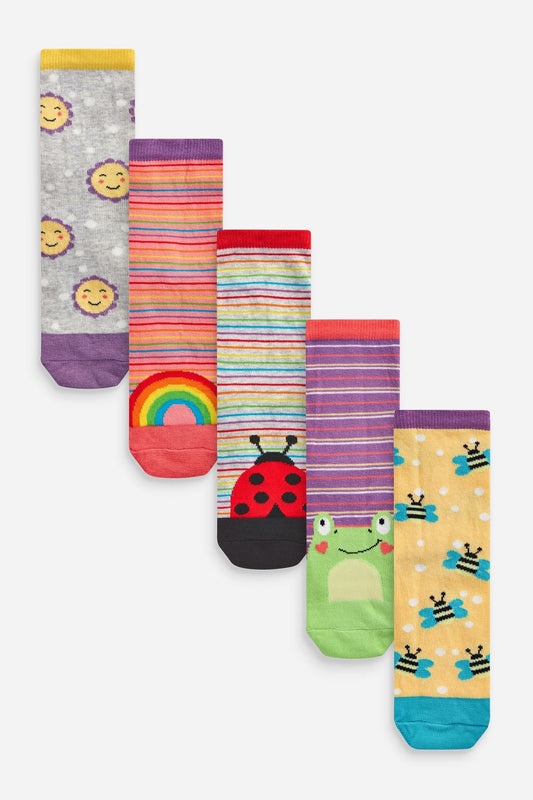 5 Pack Jolly Character Ankle Socks