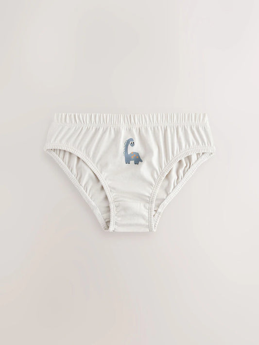 Blue Dinosaur Cotton Printed Briefs 5 Pack (1.5-10yrs)